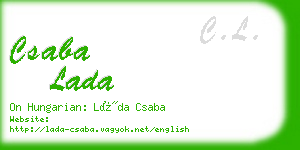 csaba lada business card
